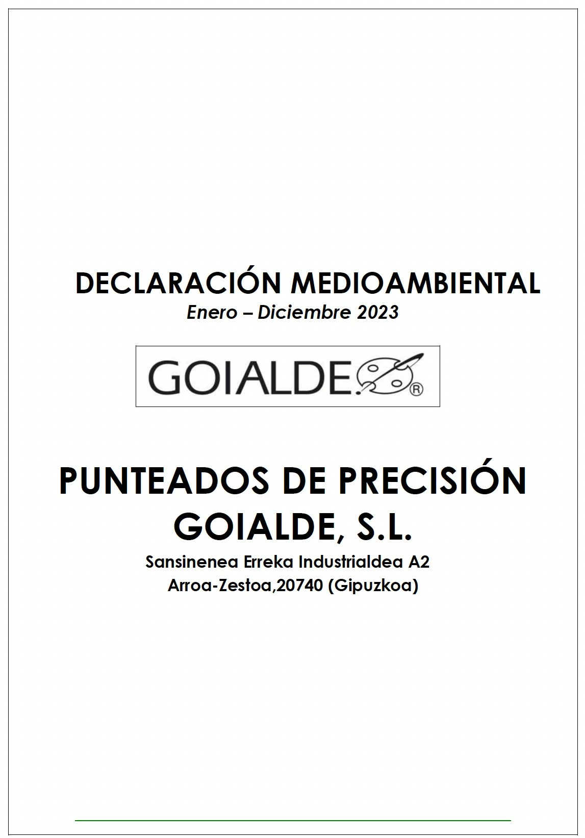 Declaración medioambiental